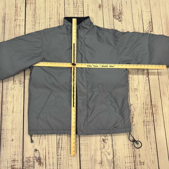 Nike Down Puffer Jacket Men’s XL Light Blue Fleece Lined Y2K Winter Coat VTG - Picture 3 of 10
